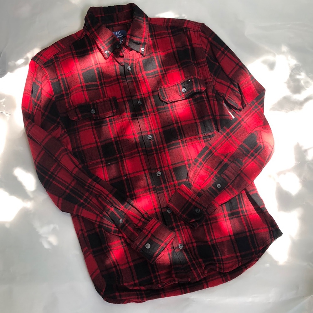 GEORGE Red and Black Flannel